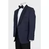 Men's jacket with sash and bow tie