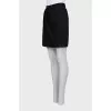Straight cut wool mini skirt
