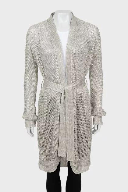 Silver knitted cardigan