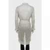Silver knitted cardigan