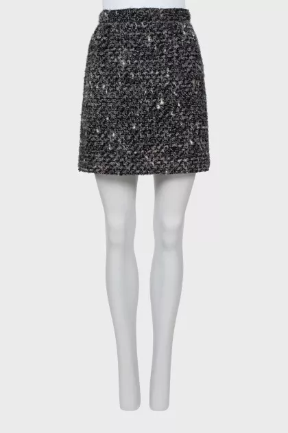 Tweed mini skirt