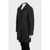 Printed wool coat