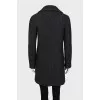 Printed wool coat