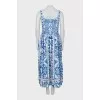Printed sundress with raised seams