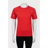 Red mesh T-shirt