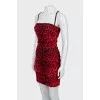Animal print dress with draping