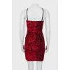 Animal print dress with draping