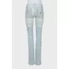 Mid-rise jeans with ripped effect