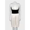 Fitted dress with velor insert