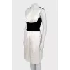 Fitted dress with velor insert