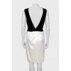 Fitted dress with velor insert