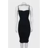 Draped dress decorated with crystals