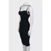 Draped dress decorated with crystals