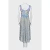 Silk maxi dress with straps