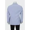 Чоловічий приталений піджак блакитного кольору