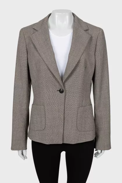 Jacket with a button in a small print