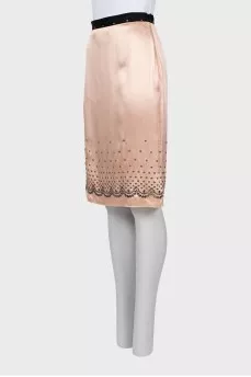 Beige skirt with silver decor