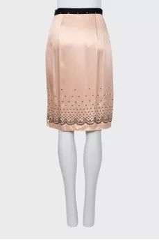 Beige skirt with silver decor