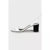 Black and White Tie Sandals