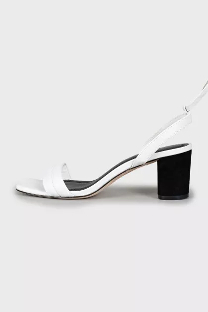 Black and White Tie Sandals