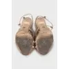 Leather sandals with thin straps