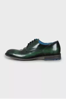 Men's leather shoes green