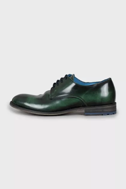 Men's leather shoes green