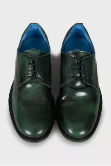 Men's leather shoes green