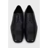 Men's leather square toe shoes