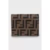 Leather wallet with embossing and tag