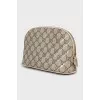 Cosmetic bag in branded print