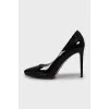 Patent leather pumps