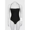 Black one-piece swimsuit