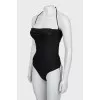 Black one-piece swimsuit