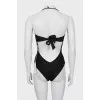 Black one-piece swimsuit