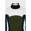 Fitted dress with high neck