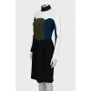 Fitted dress with high neck