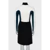 Fitted dress with high neck