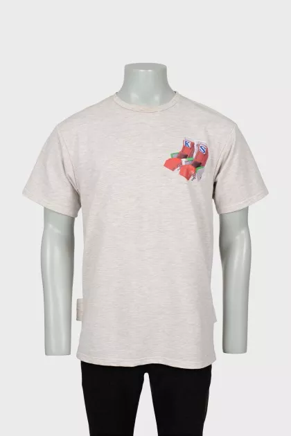 Men's straight-fit T-shirt with print