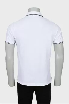 Men's white polo shirt
