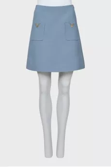 A-line skirt with patch pockets