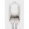 Printed silk A-line dress