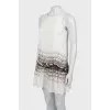 Printed silk A-line dress