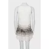 Printed silk A-line dress