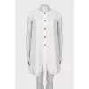 Shift dress with perforations