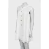 Shift dress with perforations