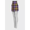 Checkered wool skirt