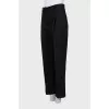 High-waisted wool trousers