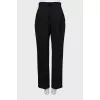 High-waisted wool trousers