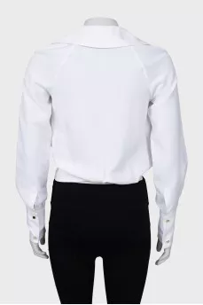 V-neck cropped blouse